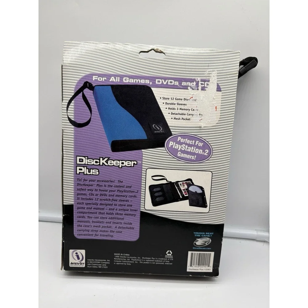 Interact Disk Keeper Plus For Games, CD/DVD holds 12 Games & 3 Memory Cards